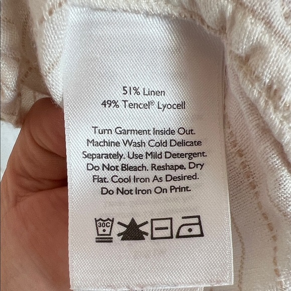 Eddie Bauer Cream Striped Tank Top - Picture 4 of 5